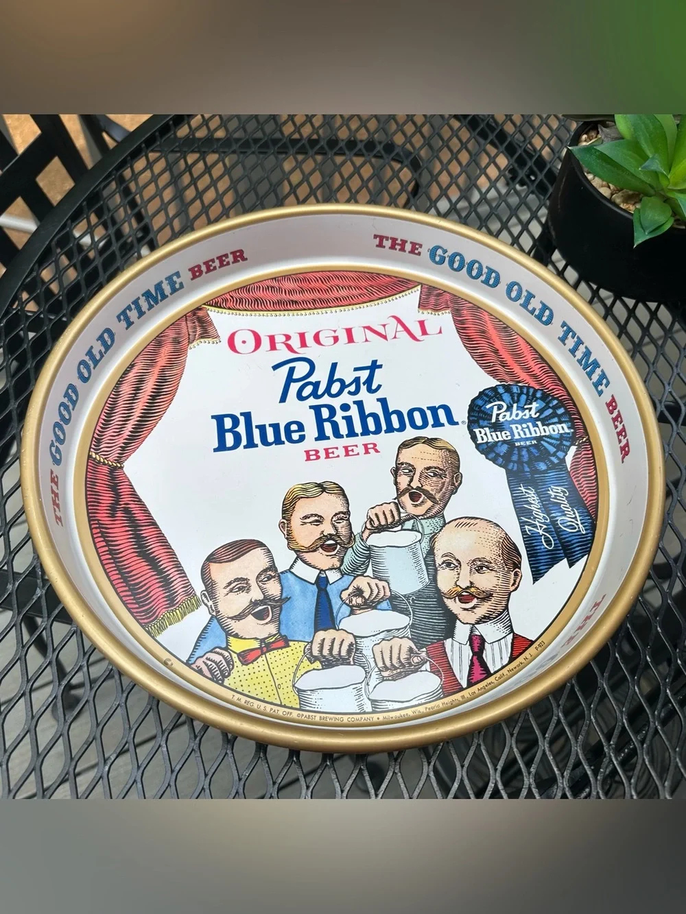 Vintage Pabst Blue Ribbon Serving Tray